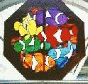 Stained Glass Clown Fish with Frame